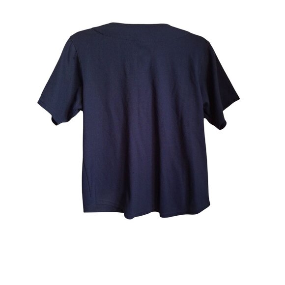 Vintage Atlanta Braves Navy Blue Button-Up Baseball Jersey Short Sleeve Size XL - Picture 3 of 11